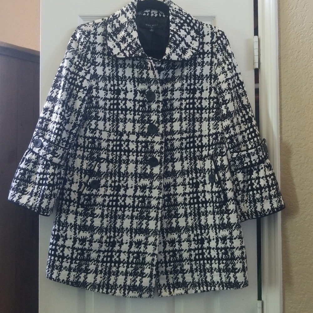 Nine West 3/4 Length Bell Sleeve Jacket
